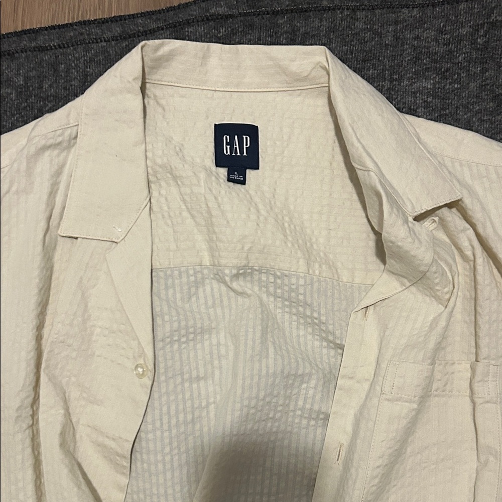 GAP Off-White Lightweight Shirt Jacket